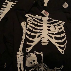 Halloween baby girl rib cage shirt with arms